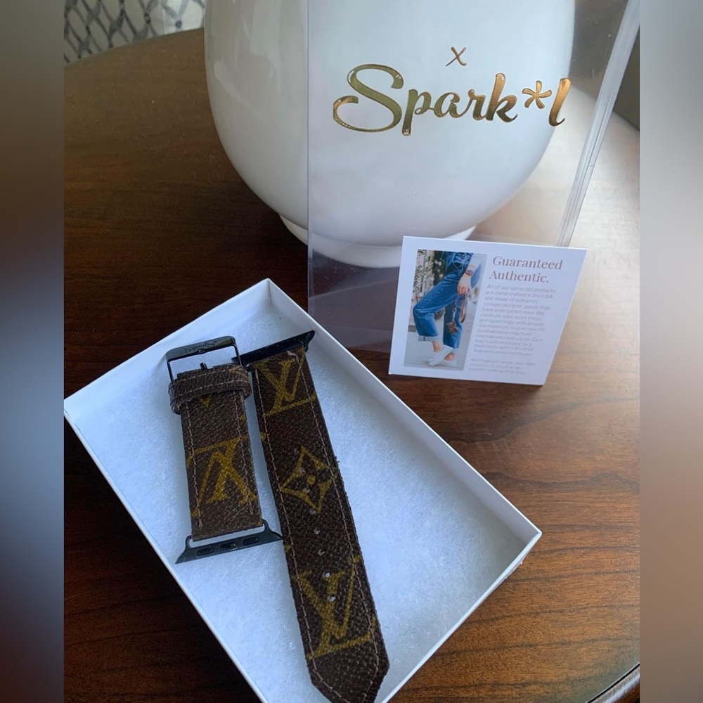Upcycled Louis Vuitton Monogram Apple Watch Buckle Band